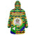 Nevis in Saint Kitts and Nevis Wearable Blanket Hoodie Geometric Pattern and Coat of Arms - Wonder Print Shop