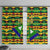 Nevis in Saint Kitts and Nevis Window Curtain Geometric Pattern and Coat of Arms - Wonder Print Shop