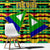 Nevis in Saint Kitts and Nevis Window Curtain Geometric Pattern and Coat of Arms - Wonder Print Shop