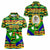 Nevis in Saint Kitts and Nevis Women Polo Shirt Geometric Pattern and Coat of Arms - Wonder Print Shop