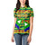 Nevis in Saint Kitts and Nevis Women Polo Shirt Geometric Pattern and Coat of Arms - Wonder Print Shop
