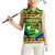Nevis in Saint Kitts and Nevis Women Sleeveless Polo Shirt Geometric Pattern and Coat of Arms - Wonder Print Shop