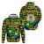 Nevis in Saint Kitts and Nevis Zip Hoodie Geometric Pattern and Coat of Arms - Wonder Print Shop