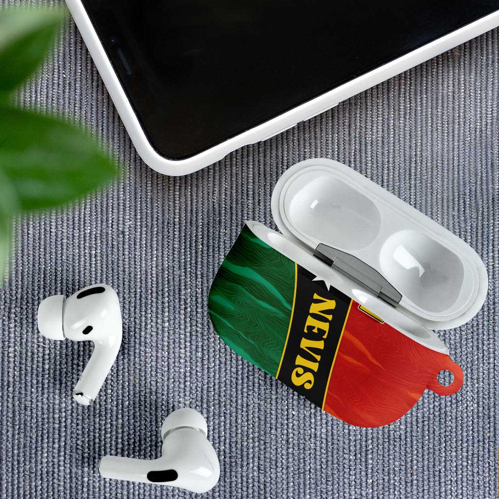 Nevis in Saint Kitts and Nevis AirPods Case Star Design and Coat of Arms - Wonder Print Shop
