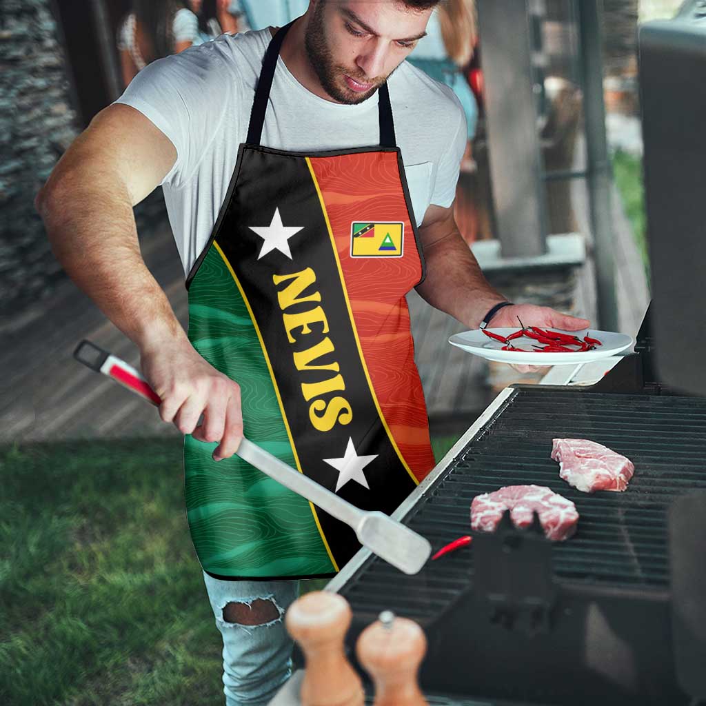 Nevis in Saint Kitts and Nevis Apron Star Design and Coat of Arms - Wonder Print Shop