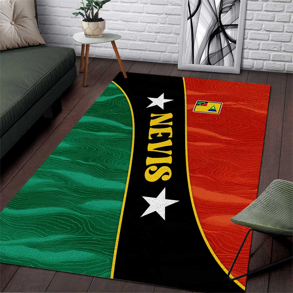 Nevis in Saint Kitts and Nevis Area Rug Star Design and Coat of Arms - Wonder Print Shop