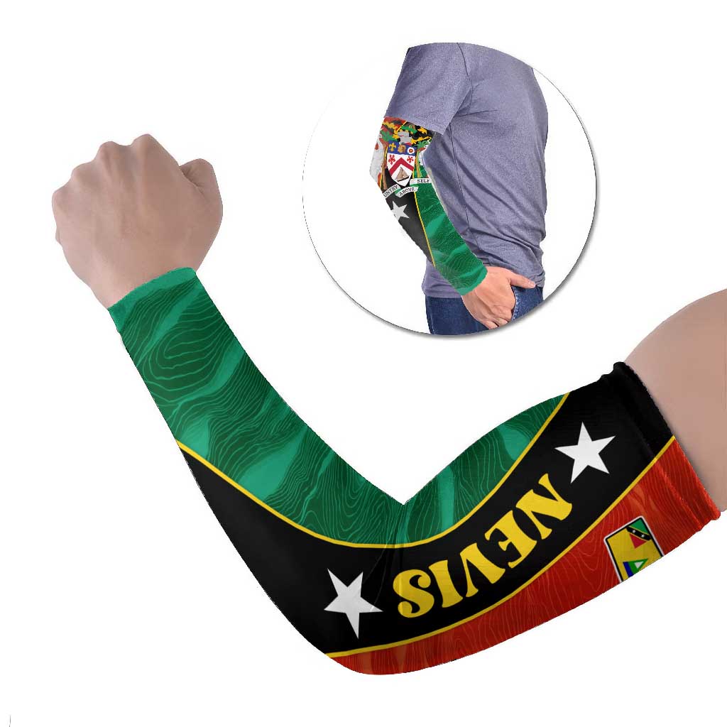 Nevis in Saint Kitts and Nevis Arm Sleeves Star Design and Coat of Arms - Wonder Print Shop