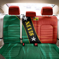 Nevis in Saint Kitts and Nevis Back Car Seat Cover Star Design and Coat of Arms - Wonder Print Shop