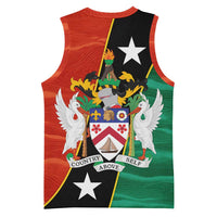 Nevis in Saint Kitts and Nevis Basketball Jersey Star Design and Coat of Arms - Wonder Print Shop