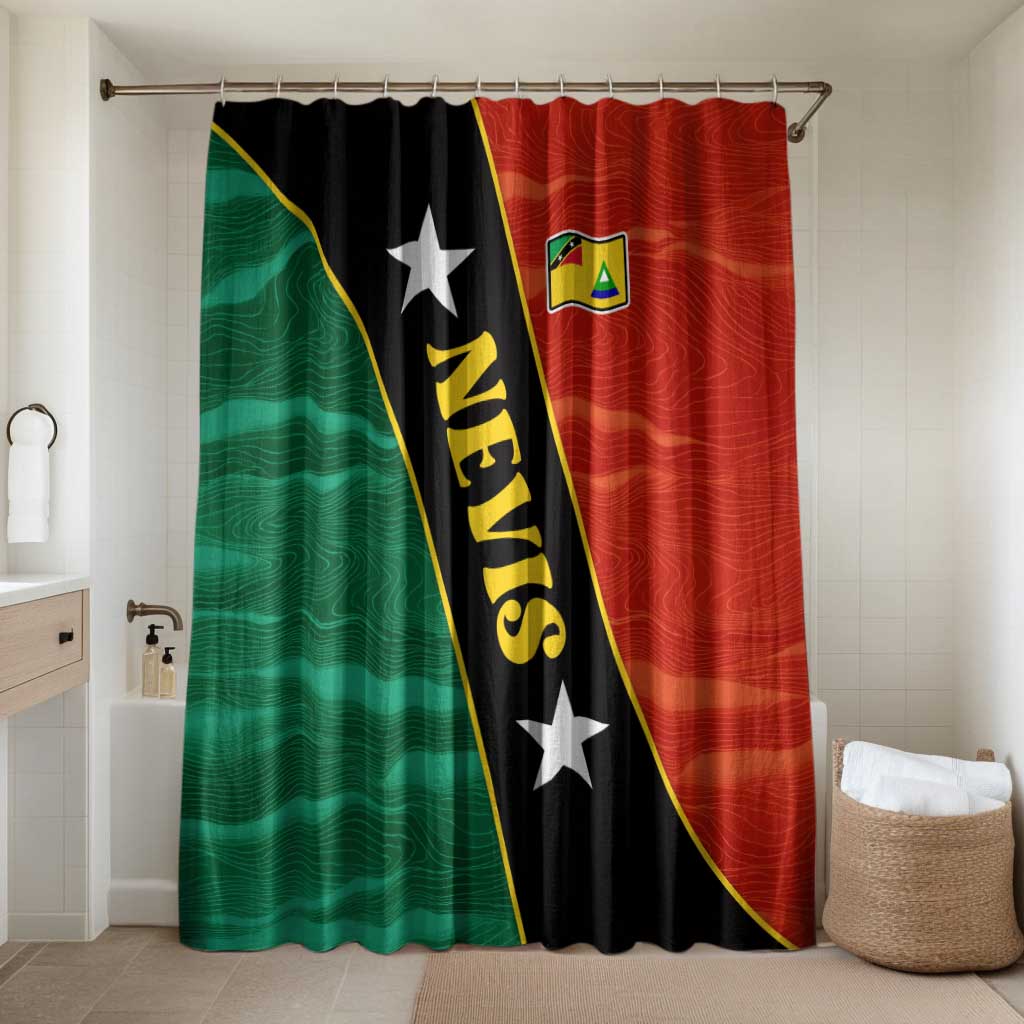 Nevis in Saint Kitts and Nevis Bathroom Set Star Design and Coat of Arms - Wonder Print Shop