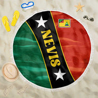Nevis in Saint Kitts and Nevis Beach Blanket Star Design and Coat of Arms - Wonder Print Shop