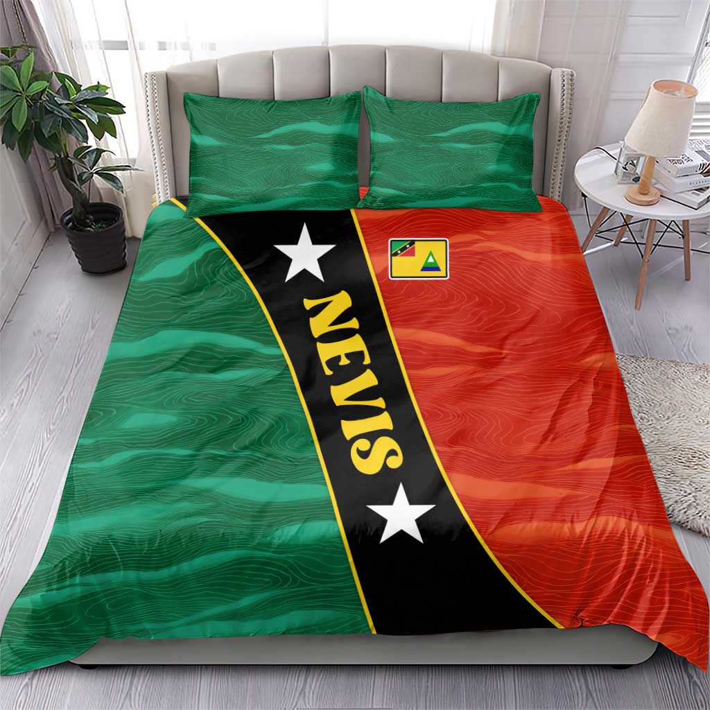 Nevis in Saint Kitts and Nevis Bedding Set Star Design and Coat of Arms - Wonder Print Shop