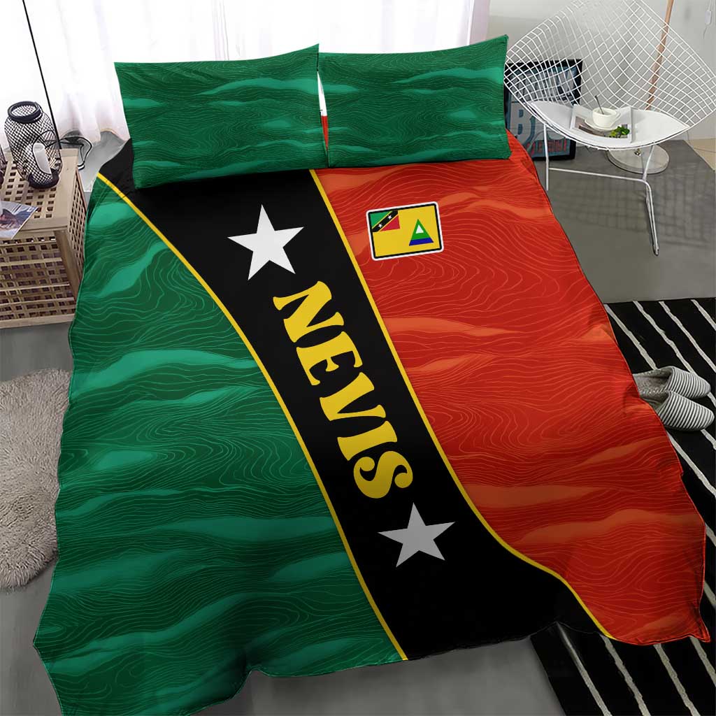Nevis in Saint Kitts and Nevis Bedding Set Star Design and Coat of Arms - Wonder Print Shop