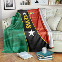 Nevis in Saint Kitts and Nevis Blanket Star Design and Coat of Arms - Wonder Print Shop