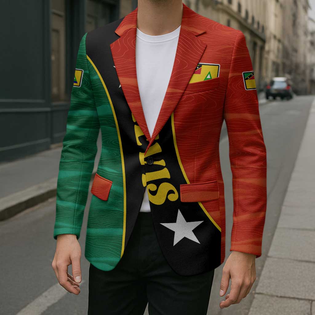 Nevis in Saint Kitts and Nevis Blazer Star Design and Coat of Arms - Wonder Print Shop