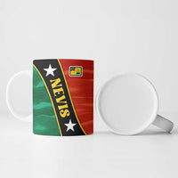 Nevis in Saint Kitts and Nevis Ceramic Mug Star Design and Coat of Arms - Wonder Print Shop