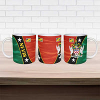 Nevis in Saint Kitts and Nevis Ceramic Mug Star Design and Coat of Arms - Wonder Print Shop