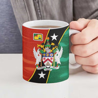 Nevis in Saint Kitts and Nevis Ceramic Mug Star Design and Coat of Arms - Wonder Print Shop