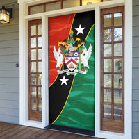 Nevis in Saint Kitts and Nevis Door Cover Star Design and Coat of Arms - Wonder Print Shop