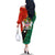 Nevis in Saint Kitts and Nevis Family Matching Off The Shoulder Long Sleeve Dress and Hawaiian Shirt Star Design and Coat of Arms - Wonder Print Shop