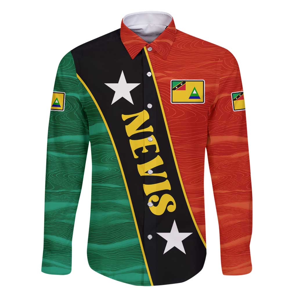 Nevis in Saint Kitts and Nevis Family Matching Off Shoulder Short Dress and Hawaiian Shirt Star Design and Coat of Arms - Wonder Print Shop