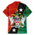 Nevis in Saint Kitts and Nevis Family Matching Puletasi and Hawaiian Shirt Star Design and Coat of Arms - Wonder Print Shop