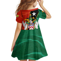 Nevis in Saint Kitts and Nevis Family Matching Summer Maxi Dress and Hawaiian Shirt Star Design and Coat of Arms - Wonder Print Shop