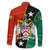 Nevis in Saint Kitts and Nevis Family Matching Summer Maxi Dress and Hawaiian Shirt Star Design and Coat of Arms - Wonder Print Shop