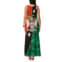 Nevis in Saint Kitts and Nevis Family Matching Tank Maxi Dress and Hawaiian Shirt Star Design and Coat of Arms - Wonder Print Shop