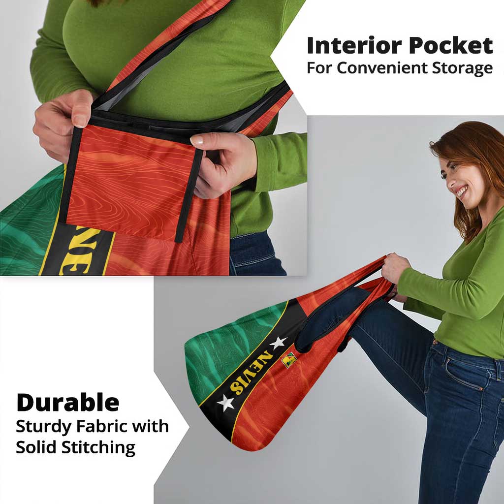 Nevis in Saint Kitts and Nevis Grocery Bag Star Design and Coat of Arms - Wonder Print Shop