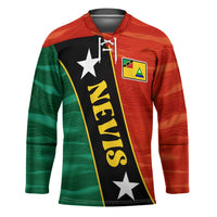 Nevis in Saint Kitts and Nevis Hockey Jersey Star Design and Coat of Arms - Wonder Print Shop