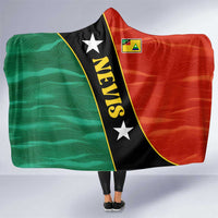 Nevis in Saint Kitts and Nevis Hooded Blanket Star Design and Coat of Arms - Wonder Print Shop