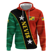 Nevis in Saint Kitts and Nevis Hoodie Star Design and Coat of Arms - Wonder Print Shop