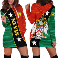 Nevis in Saint Kitts and Nevis Hoodie Dress Star Design and Coat of Arms - Wonder Print Shop