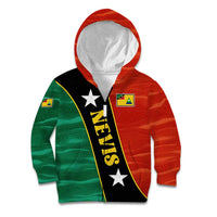 Nevis in Saint Kitts and Nevis Kid Hoodie Star Design and Coat of Arms - Wonder Print Shop