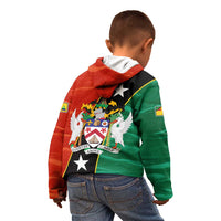 Nevis in Saint Kitts and Nevis Kid Hoodie Star Design and Coat of Arms - Wonder Print Shop