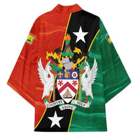 Nevis in Saint Kitts and Nevis Kimono Star Design and Coat of Arms - Wonder Print Shop