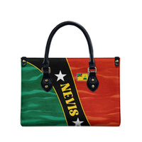 Nevis in Saint Kitts and Nevis Leather Bag Star Design and Coat of Arms - Wonder Print Shop
