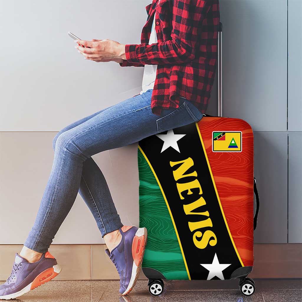 Nevis in Saint Kitts and Nevis Luggage Cover Star Design and Coat of Arms - Wonder Print Shop