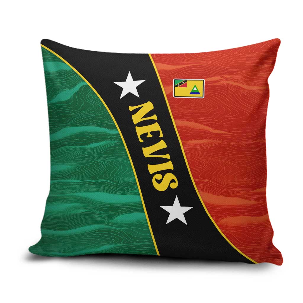Nevis in Saint Kitts and Nevis Pillow Cover Star Design and Coat of Arms - Wonder Print Shop