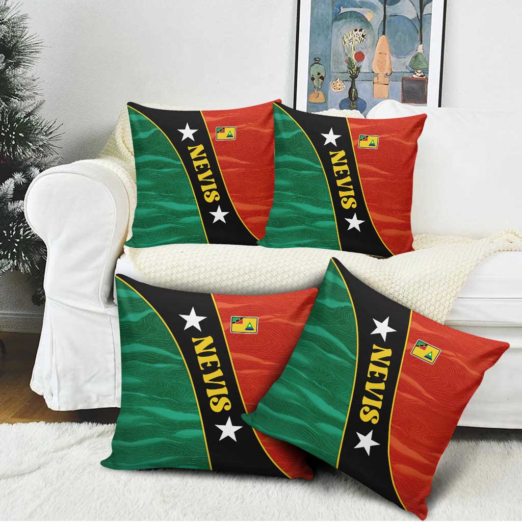 Nevis in Saint Kitts and Nevis Pillow Cover Star Design and Coat of Arms - Wonder Print Shop