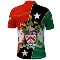 Nevis in Saint Kitts and Nevis Polo Shirt Star Design and Coat of Arms - Wonder Print Shop