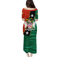 Nevis in Saint Kitts and Nevis Puletasi Star Design and Coat of Arms - Wonder Print Shop