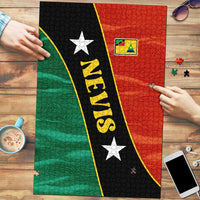 Nevis in Saint Kitts and Nevis Puzzle Star Design and Coat of Arms - Wonder Print Shop