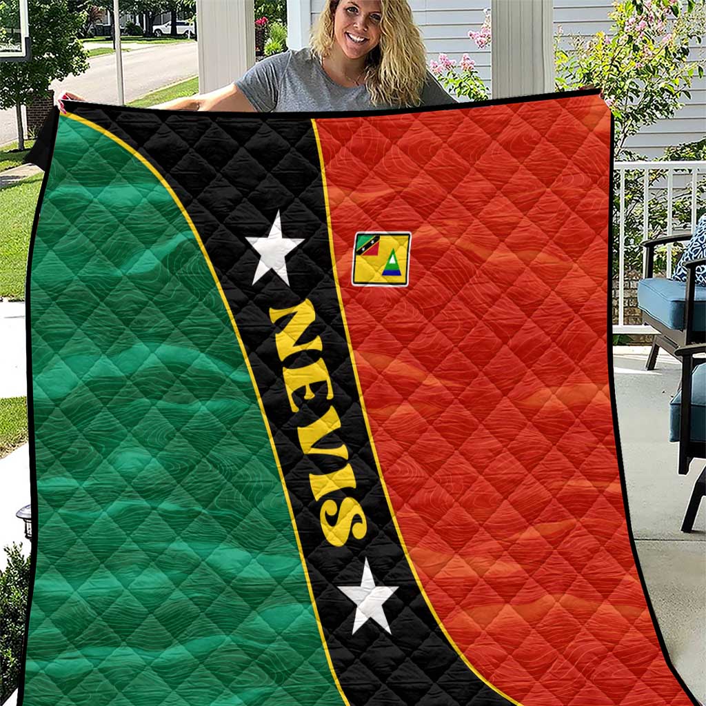 Nevis in Saint Kitts and Nevis Quilt Star Design and Coat of Arms - Wonder Print Shop