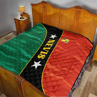 Nevis in Saint Kitts and Nevis Quilt Star Design and Coat of Arms - Wonder Print Shop
