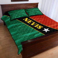Nevis in Saint Kitts and Nevis Quilt Bed Set Star Design and Coat of Arms - Wonder Print Shop