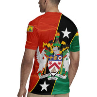 Nevis in Saint Kitts and Nevis Rugby Jersey Star Design and Coat of Arms - Wonder Print Shop