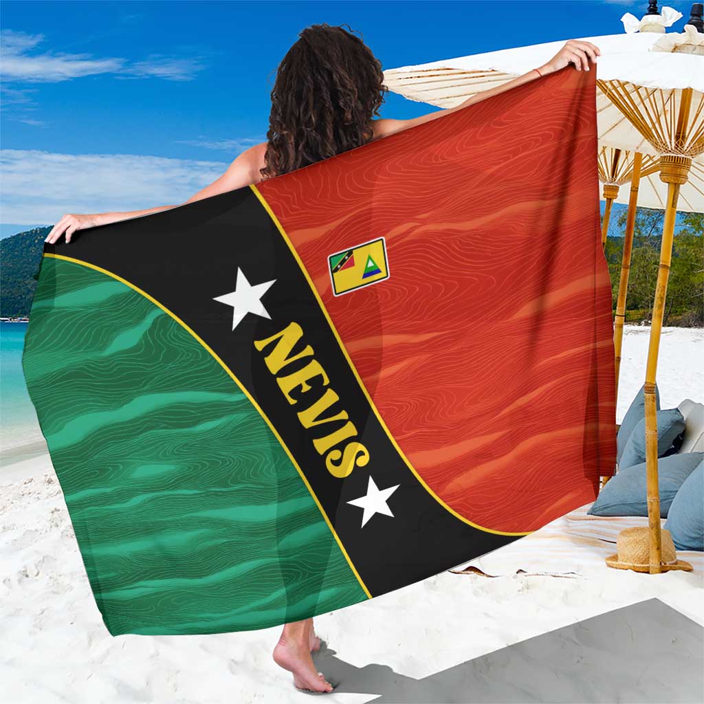 Nevis in Saint Kitts and Nevis Sarong Star Design and Coat of Arms - Wonder Print Shop
