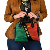 Nevis in Saint Kitts and Nevis Shoulder Handbag Star Design and Coat of Arms - Wonder Print Shop